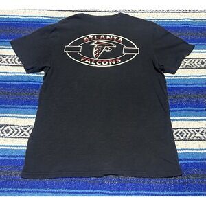 Atlanta Falcons NFL T-Shirt Men's Medium Black Front Back Logo Graphic Tee